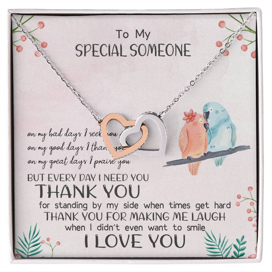 Special Someone - Great Days - Interlocking Hearts - Love Necklace