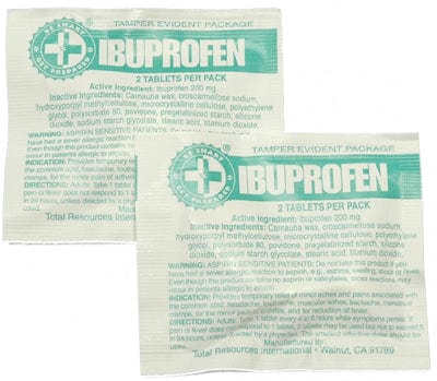 100 Ibuprofen Packs With 2 Tablets