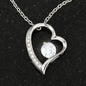 Cubic Zirconia Heart Pendant Necklace