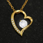 Cubic Zirconia Heart Pendant Necklace