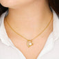 Mom From Son Cubic Zirconia Heart Pendant Necklace