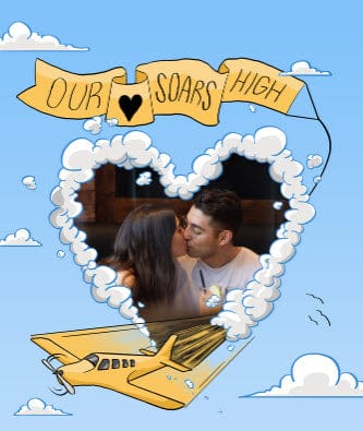 Love Soars High Fleece Blanket With YOUR PHOTO!