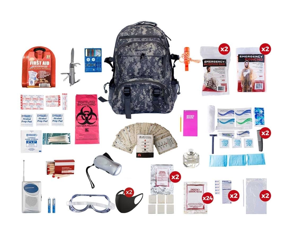 2 Person Deluxe Survival Kit (72+ Hours)