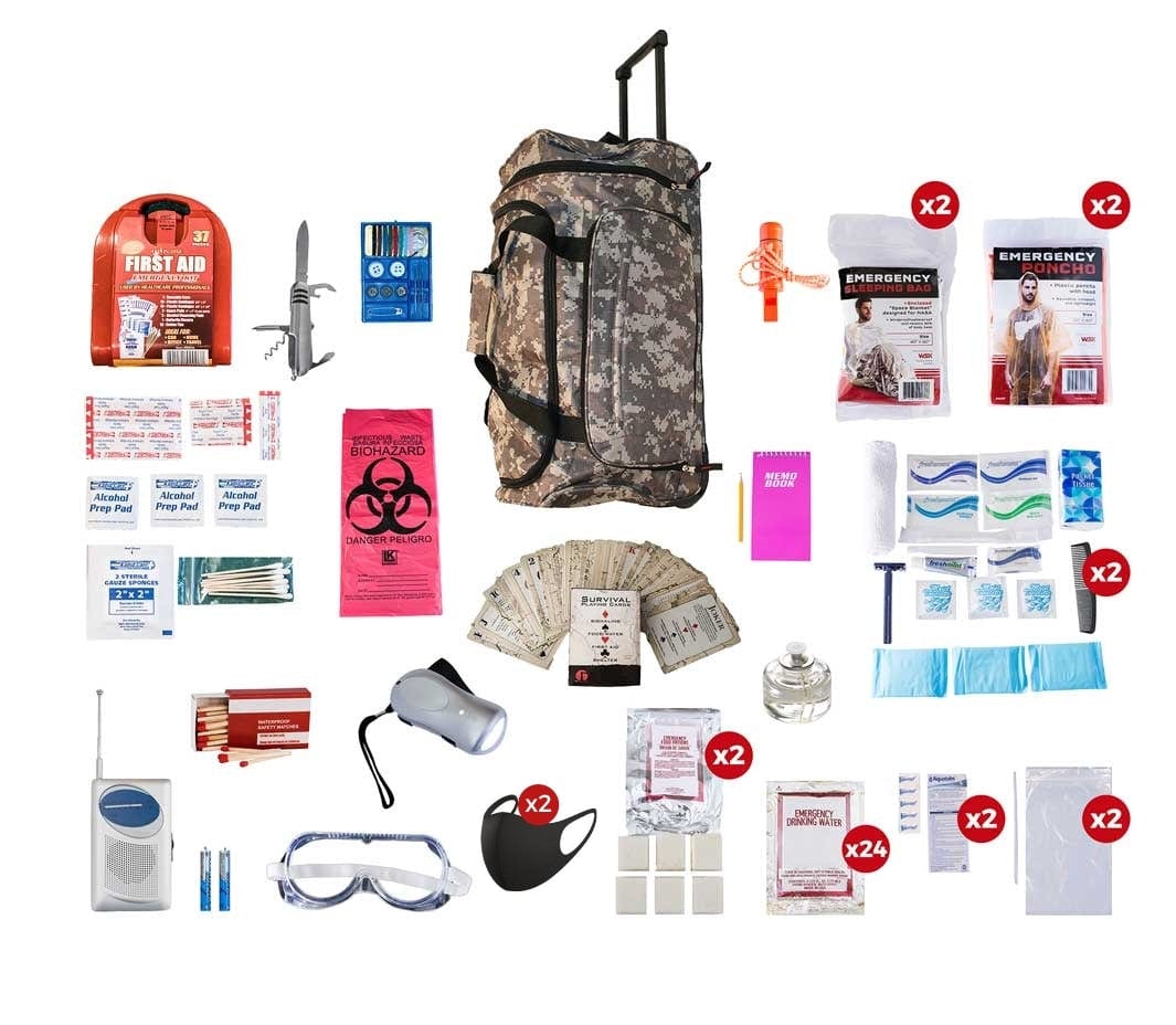 2 Person Deluxe Survival Kit (72+ Hours)