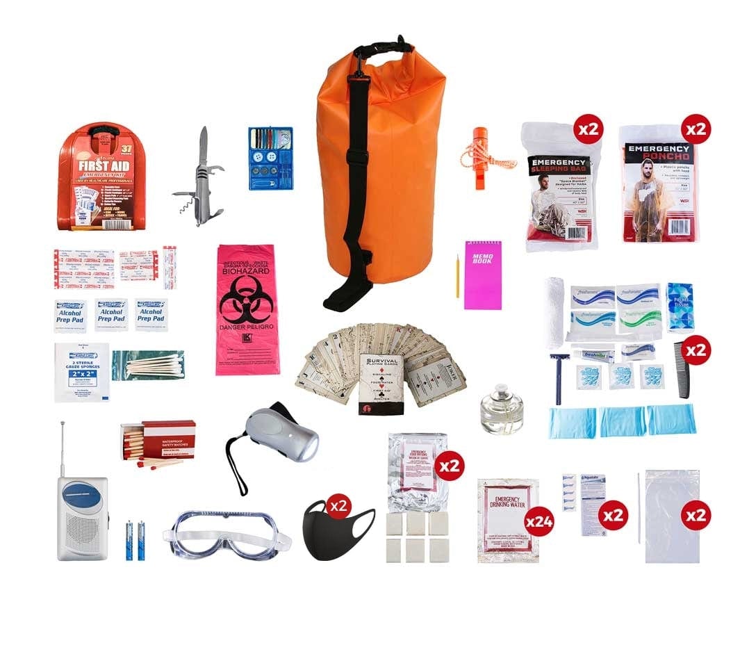 2 Person Deluxe Survival Kit (72+ Hours)