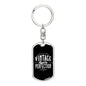 "Vintage - Aged to Perfection" Dog Tag Key Chain - Engraving Option!