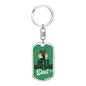"Best Buckin' Dad Ever" Dog Tag Key Chain - Engraving Option!