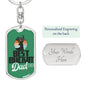 "Best Buckin' Dad Ever" Dog Tag Key Chain - Engraving Option!