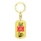 "Best Mom Ever" Dog Tag Key Chain - Engraving Option!