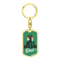 "Best Buckin' Dad Ever" Dog Tag Key Chain - Engraving Option!