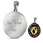 Will Always Love My Wife Circle Luxury Necklace - Engraving & Gold Options!
