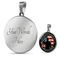 Daughter Protected By Veteran Circle Luxury Necklace - Engraving & Gold Options!