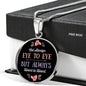 Not Always Eye To Eye Circle Luxury Necklace - Engraving & Gold Options!