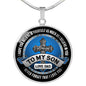 To Son From Dad Circle Luxury Necklace - Engraving & Gold Options!