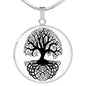 Circle Tree Of Life copy Circle Luxury Necklace - Engraving & Gold Options!