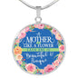Mother Unique Flower Circle Luxury Necklace - Engraving & Gold Options!