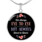 Not Always Eye To Eye Circle Luxury Necklace - Engraving & Gold Options!