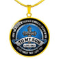 To Son From Dad Circle Luxury Necklace - Engraving & Gold Options!