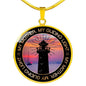 Mother Guiding Light Circle Luxury Necklace - Engraving & Gold Options!