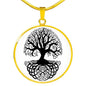 Circle Tree Of Life copy Circle Luxury Necklace - Engraving & Gold Options!