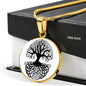 Circle Tree Of Life copy Circle Luxury Necklace - Engraving & Gold Options!