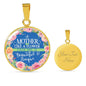 Mother Unique Flower Circle Luxury Necklace - Engraving & Gold Options!