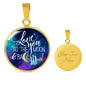 Love Mom To The Moon Circle Luxury Necklace - Engraving & Gold Options!