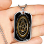 "Turn Back Time" Dog Tag And Chain - Engraving & Gold Options!