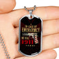 "In Case Of Emergency Dial 1911" - Dog Tag And Chain - Engraving & Gold Options!