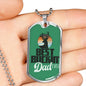"Best Buckin' Dad Ever" Dog Tag And Chain - Engraving & Gold Options!