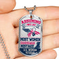 "U.S. Woman Veteran" Dog Tag And Chain - Engraving & Gold Options!