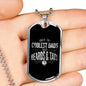 "Coolest Dads Have Beards & Tats" Dog Tag And Chain - Engraving & Gold Options!