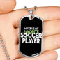 "Kid Soccer Player" Dog Tag And Chain - Engraving & Gold Options!