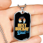 "Best Buckin' Dad Ever" Dog Tag And Chain - Engraving & Gold Options!