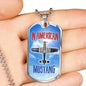 "N American Mustang" Dog Tag And Chain - Engraving & Gold Options!