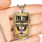 "2 A Permit" Dog Tag And Chain - Engraving & Gold Options!