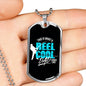 "Reel Cool Dad" Dog Tag And Chain - Engraving & Gold Options!