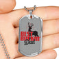 "Best Buckin' Dad" Dog Tag And Chain - Engraving & Gold Options!