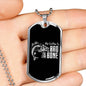 "Bad To The Bone" Dog Tag And Chain - Engraving & Gold Options!