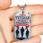 "I am a Veteran" Dog Tag And Chain - Engraving & Gold Options!