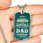 "Being A Teacher And DAD" - Dog Tag And Chain - Engraving & Gold Options!
