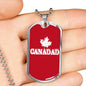 "CANADAD" Dog Tag And Chain - Engraving & Gold Options!
