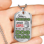 "Some Heros Wear Capes" Dog Tag And Chain - Engraving & Gold Options!