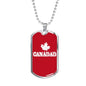 "CANADAD" Dog Tag And Chain - Engraving & Gold Options!