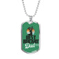 "Best Buckin' Dad Ever" Dog Tag And Chain - Engraving & Gold Options!