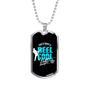 "Reel Cool Dad" Dog Tag And Chain - Engraving & Gold Options!