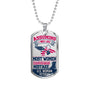 "U.S. Woman Veteran" Dog Tag And Chain - Engraving & Gold Options!
