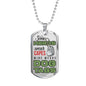 "Some Heros Wear Capes" Dog Tag And Chain - Engraving & Gold Options!