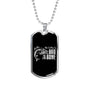 "Bad To The Bone" Dog Tag And Chain - Engraving & Gold Options!