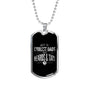 "Coolest Dads Have Beards & Tats" Dog Tag And Chain - Engraving & Gold Options!